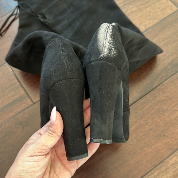 Black Over the Knee Boots - Picture 4 of 6